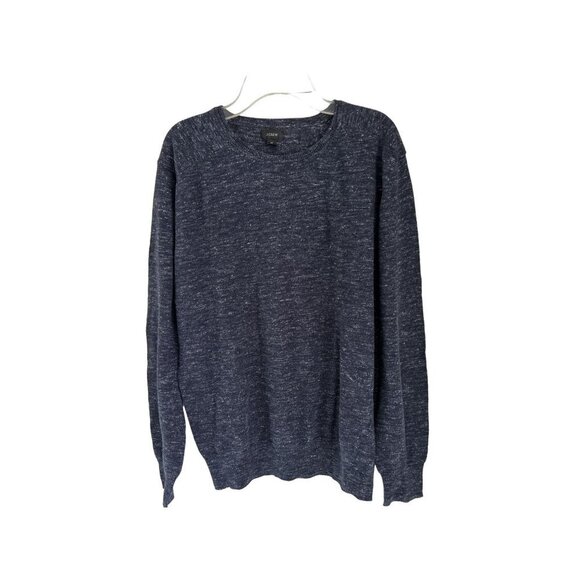 J.Crew Cotton Crewneck Blue Heather Crewneck Size Med Long Sleeve - Picture 1 of 6